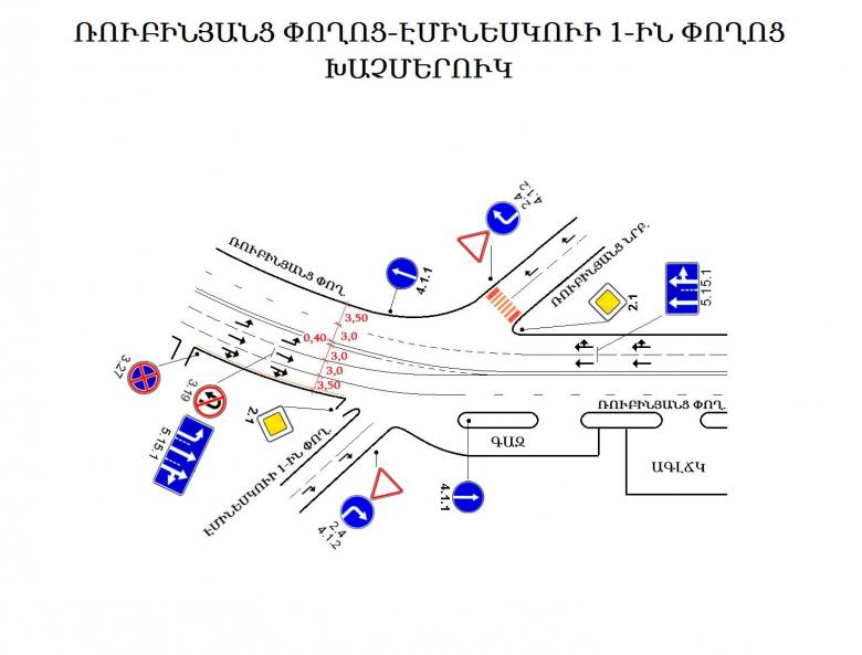 Երթևեկության կազմակերպման փոփոխություն Երևան քաղաքի Ռուբինյանց փողոց-Ռուբինյանց փողոցի նրբանցք-Էմինեսկուի 1-ին փողոց խաչմերուկում Երթևեկության կազմակերպման փոփոխություն Երևան քաղաքի Ռուբինյանց փողոց-Ռուբինյանց փողոցի նրբանցք-Էմինեսկուի 1-ին փողոց խաչմերուկում