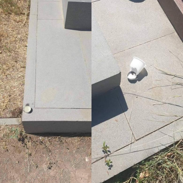 Ապրիլյան պատերազմի հերոսների շիրմաքարերի հետքերը մոմավառության հետևանք են Ապրիլյան պատերազմի հերոսների շիրմաքարերի հետքերը մոմավառության հետևանք են