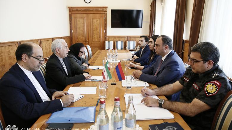 Minister of Internal Affairs Receives Extraordinary and Plenipotentiary Ambassador of the Republic of Iran Concluding Diplomatic Mission in Armenia