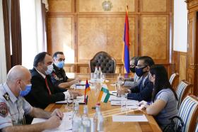 Ոստիկանության պետն ընդունել է Հայաստանում Հնդկաստանի դեսպանին